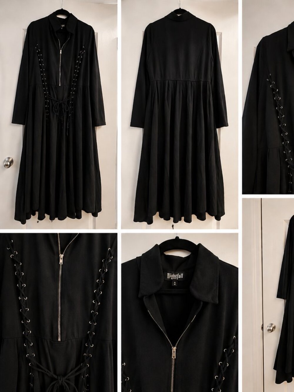 🖤 Torrid Nightfall Couture Gothic Lace-Up Dress 🖤 - Picture 4 of 4